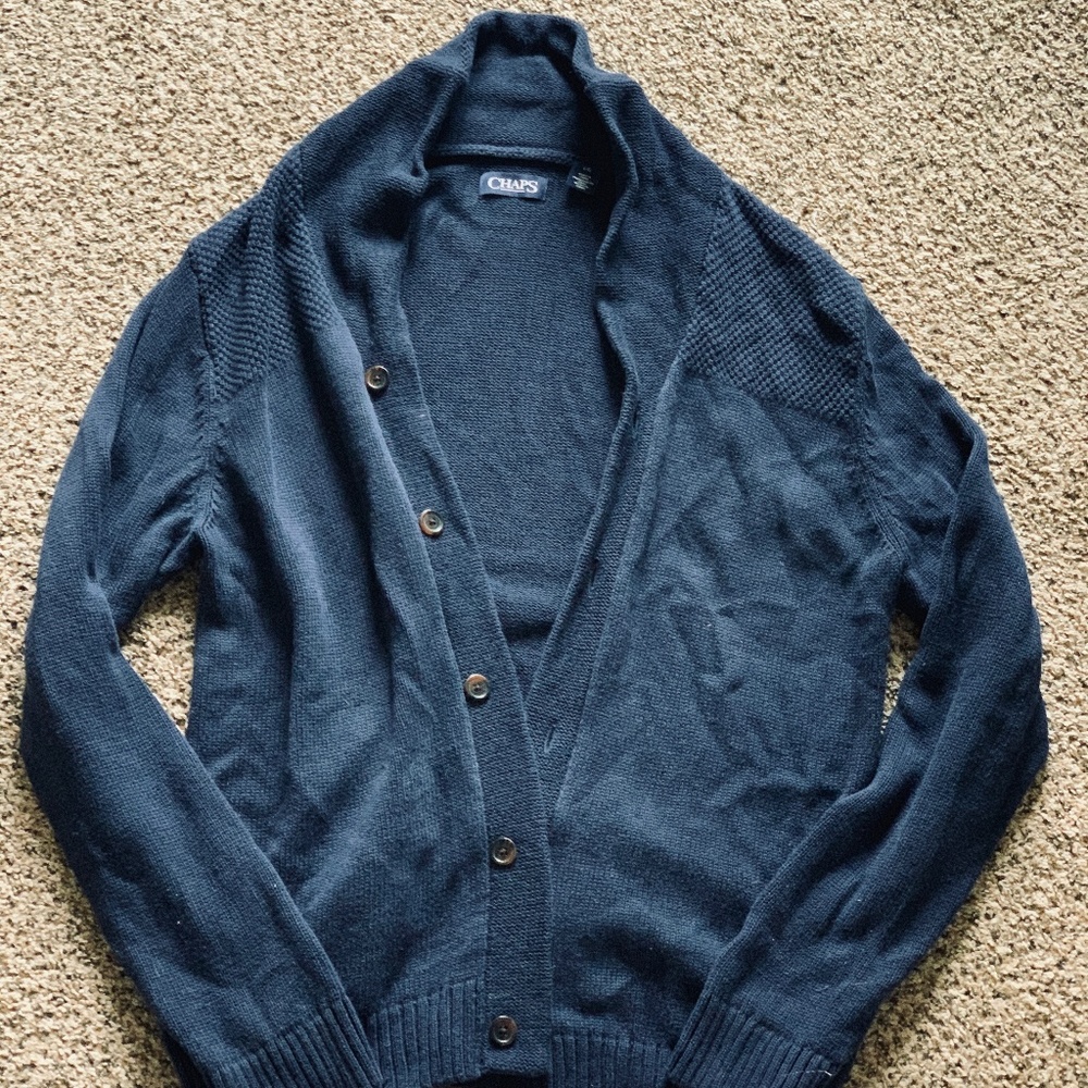 Chaps Navy Cardigan